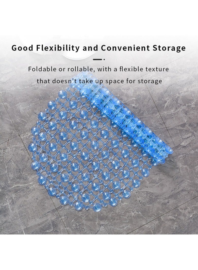 2 Pack PVC Anti-skid Bath Mats Soft Shower Mat Massage Mat with Suction Cup Non-slip Bathtub Mat Bathroom Accessories - Image 4