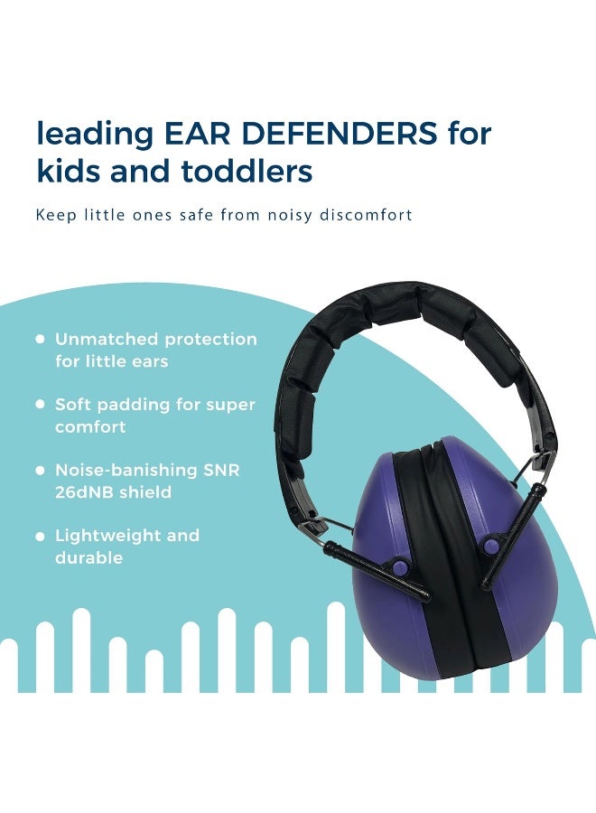 Banz Baby Banz Kidz Earmuffs, Dark Purple, Medium  - Image 3
