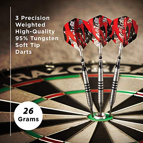 Viper by GLD Products unisex adult Viper Blitz 95 Tungsten Steel Tip Dart Set with Case 26 Grams, Black, 26-Gram US - Image 2