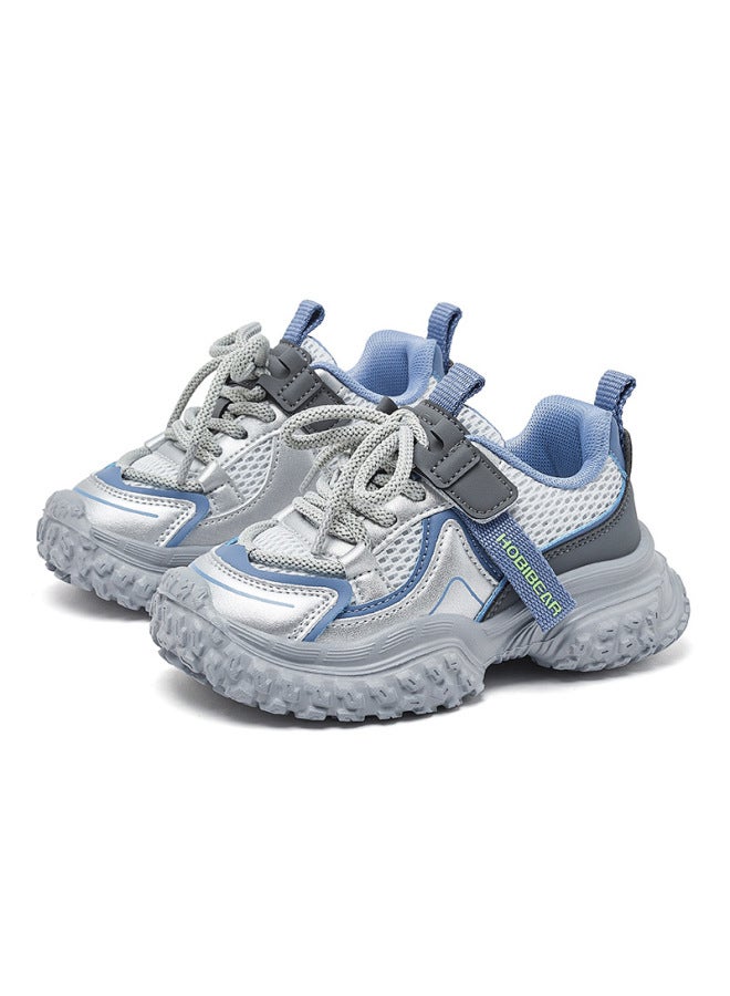 Habibie Bear Spring And Autumn Double Net Children's Sneaker Breathable School Girls Torre Shoes Cushioning Casual Shoes A Generation Of Hair