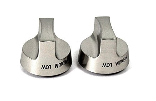 MHP MHP Gas Grill Two (2) Silver Gas Control Knobs for JNR WNK TJK Grills GGK10S-SET  - Image 1