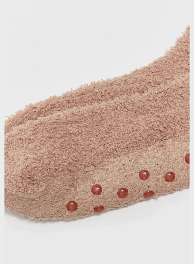 LC WAIKIKI Embroidered Knitted Crew Socks