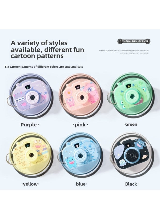 Creative Monster Three-eyed Monster Simulation Projection Camera Toy Keychain Children Girl Schoolbag Cartoon Small Pendant-Color:RYB034 Little Monster Camera Purple  - Image 3