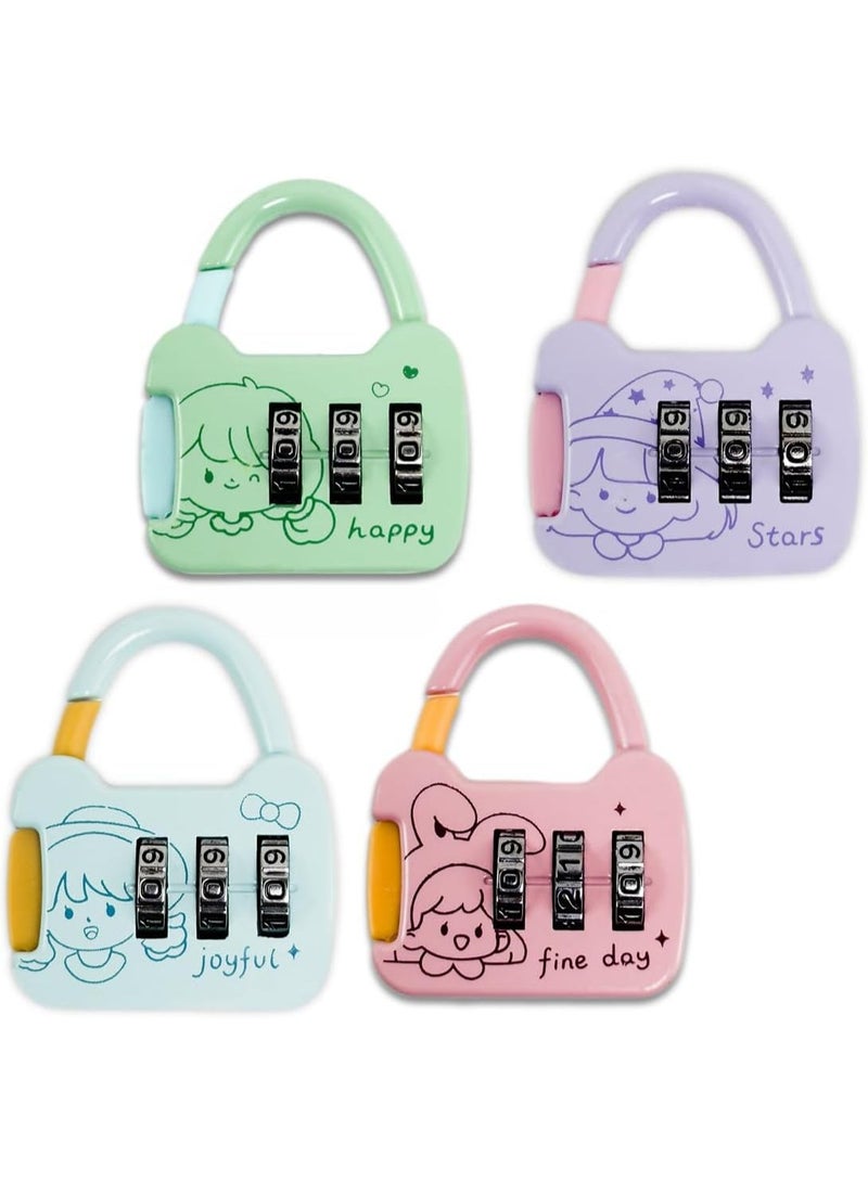 3-digit resettable combination lock for children, portable, sturdy metal lock for school and gym lockers, travel bags and luggage - Image 2