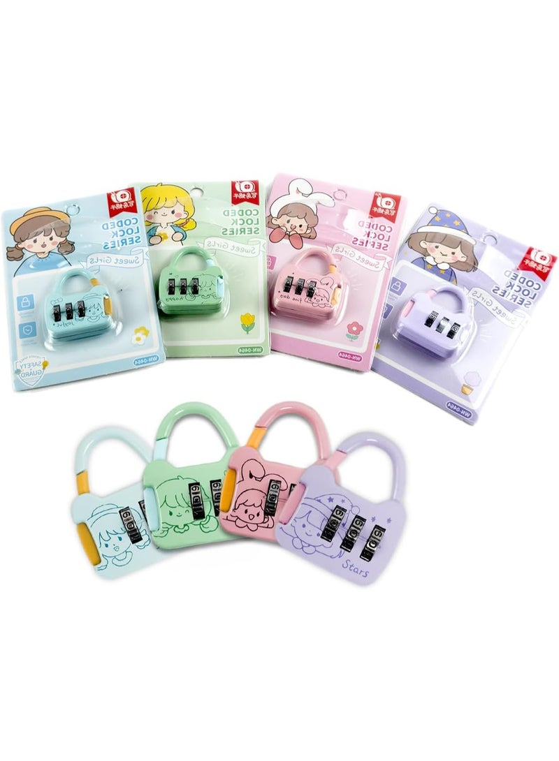 3-digit resettable combination lock for children, portable, sturdy metal lock for school and gym lockers, travel bags and luggage - Image 3