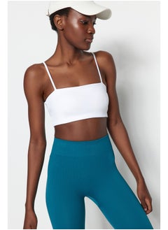 trendyol Knitted Sports Bra with White Medium Support/Styling Rope Strap THMSS23SS00024  - Image 3