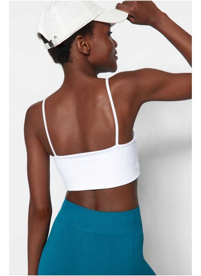 trendyol Knitted Sports Bra with White Medium Support/Styling Rope Strap THMSS23SS00024  - Image 5