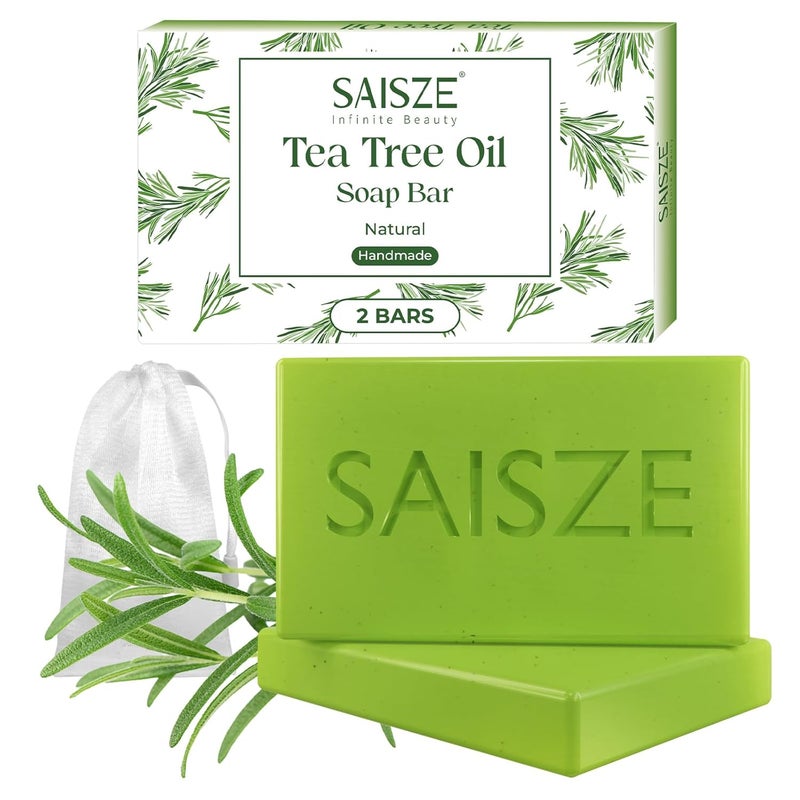 Tea Tree Soap Natural Soap Bar for Face and Body Soothing Hydrating Body Wash for Clear Healthy Skin 8 Ounce