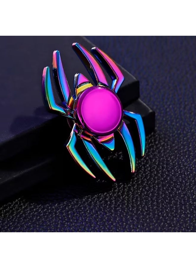 Goolsky Colorful Spider-Shaped Metal Spinner Toy for Youngsters Ages 3-6 - Durable Sensory Fidget Toy with Iridescent Finish - Ideal for Relax, Party Favors, Birthday Gifts & Educational Prizes, Kid Toys - Image 2