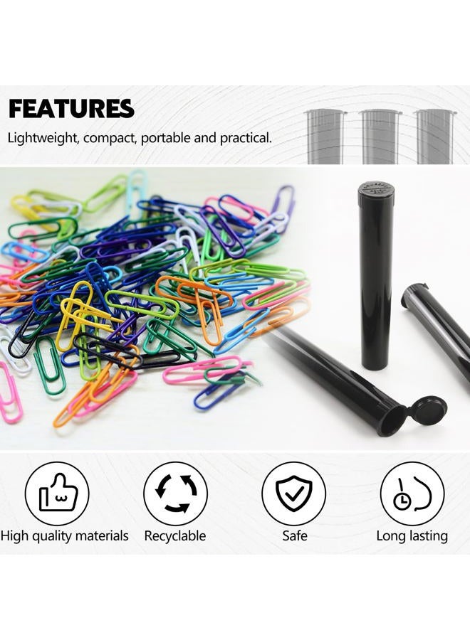 BOROLA 116mm 16pcs Waterproof Smell-Proof Cigarette Storage Tubes Squeeze Bottles with Caps Airtight Sealing Plastic Container Protect Pre-Roll Cigarettes Cigarillos (Black) - Image 4