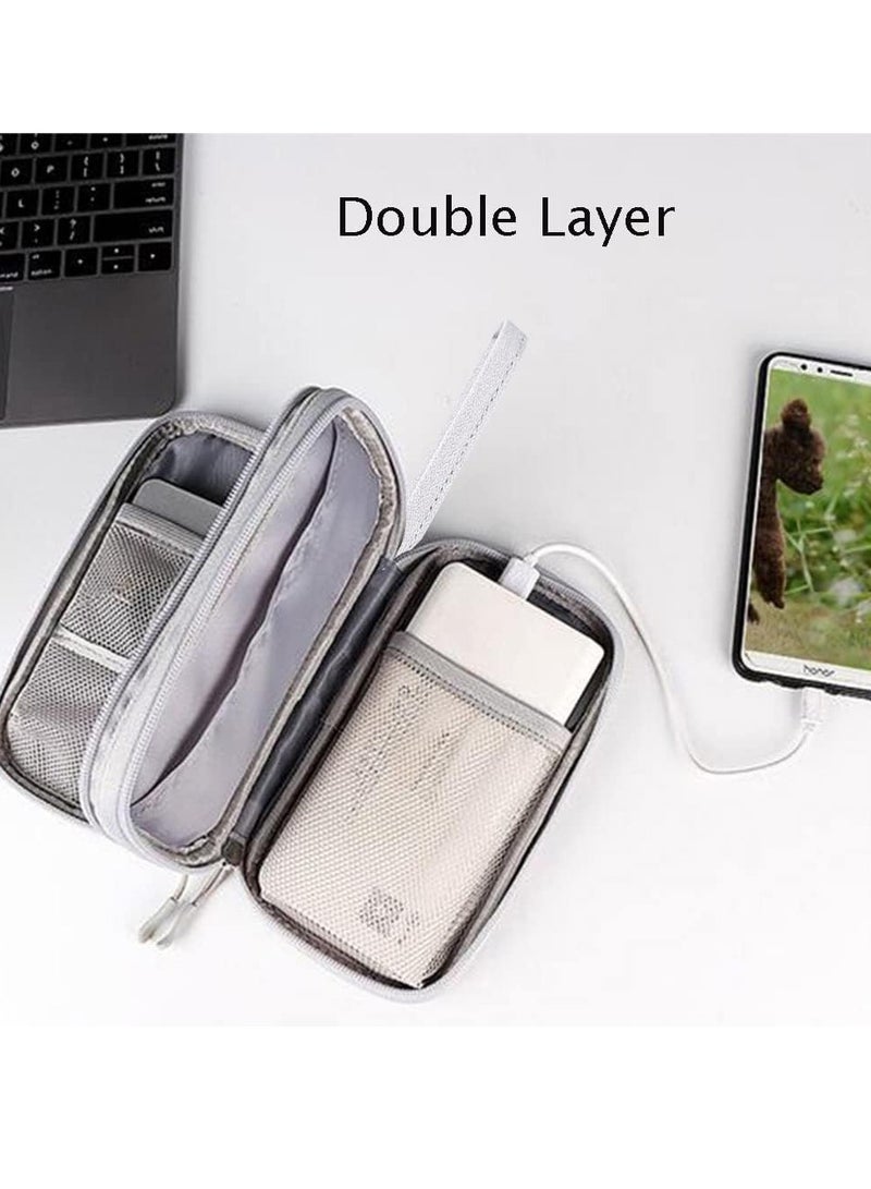 Mmmon Electronic Organizer,Travel Cable Organizer Bag Pouch Electronic Accessories Carry Case Portable Waterproof Storage Bag for Cable,Cord,Charger,Phone,USB,Hard Drive,SD Card,Earphone(Grey)  - Image 5