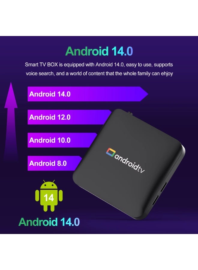 Smart TV Box  Android 14.0 4K BT Google Voice Remote Media Player Home Android Set Top Box - Image 5