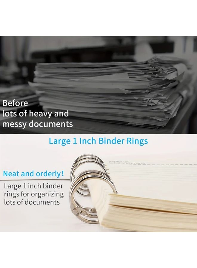 28 Pcs Stainless Steel Binder Rings 1 Inch Loose Leaf Clip Rings For Flash Cards Index Cards Keys Durable Easy To Use Organization Essentials Binder Accessories Key Organizer Polished Finish - Image 5