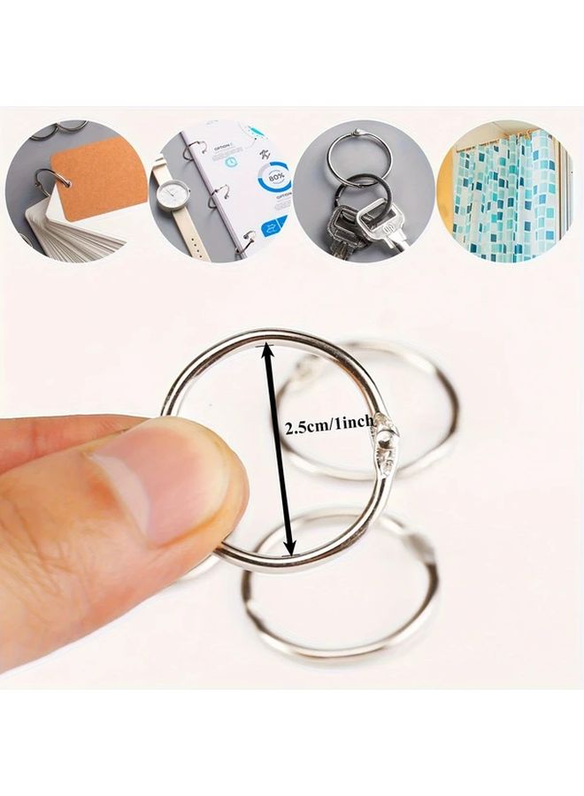 28 Pcs Stainless Steel Binder Rings 1 Inch Loose Leaf Clip Rings For Flash Cards Index Cards Keys Durable Easy To Use Organization Essentials Binder Accessories Key Organizer Polished Finish - Image 3