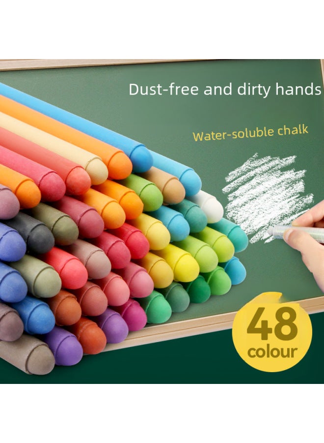 Colorful Water-soluble Chalk Non-dirty Hand Dust-free Chalk Children Graffiti Teacher Class Chalk Color Dust-free - Image 3