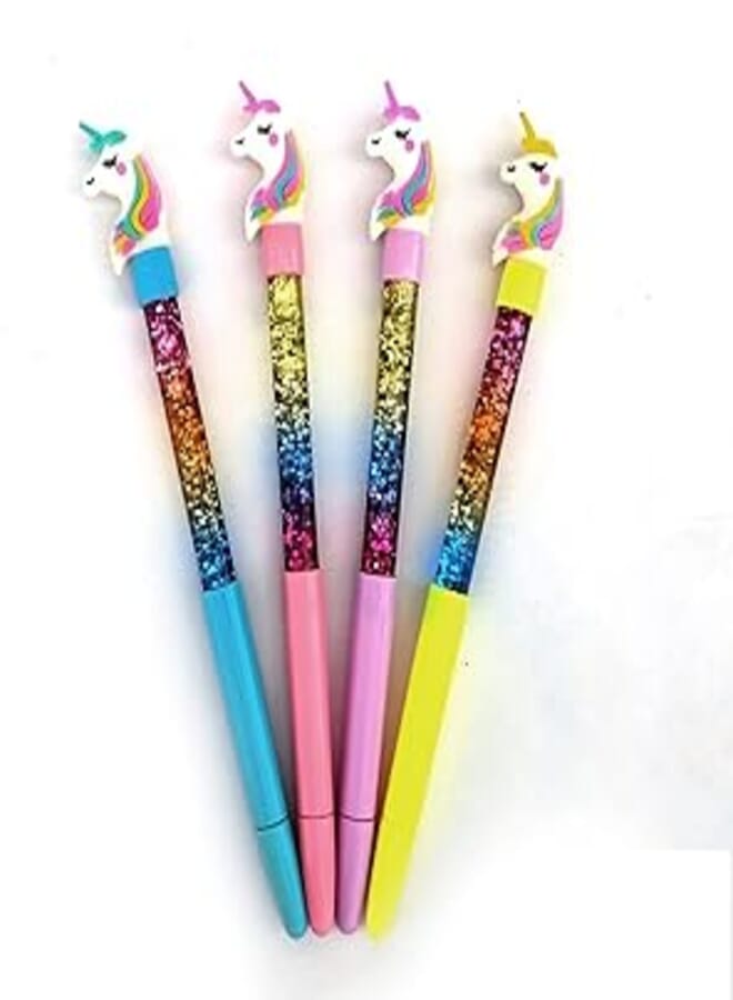 LIWAZO Favela Unicorn Toy Water Glitter Gel Pen Beautiful Designer Pen Gel Pen Best Gift For Kids Best Return Gift For Students (Pack Of 2),Blue