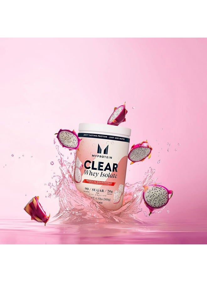 Myprotein Clear Whey Isolate Protein Powder, 1.1 Lb (20 Servings) Tropical Dragonfruit, 20g Protein per Serving, Naturally Flavored Drink Mix, Daily Protein Intake for Superior Performance - Image 3