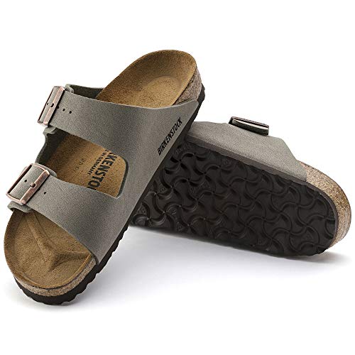 Birkenstock Unisex Arizona Sandal,Stone Birkibuc,41 M EU - Image 4