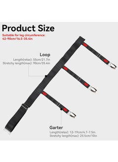 Muyixin Shirt Stays Shirt Stays Holder Straps for Mens Non-slip Adjustable Elastic Shirt Garter with Locking Clamps  - Image 3