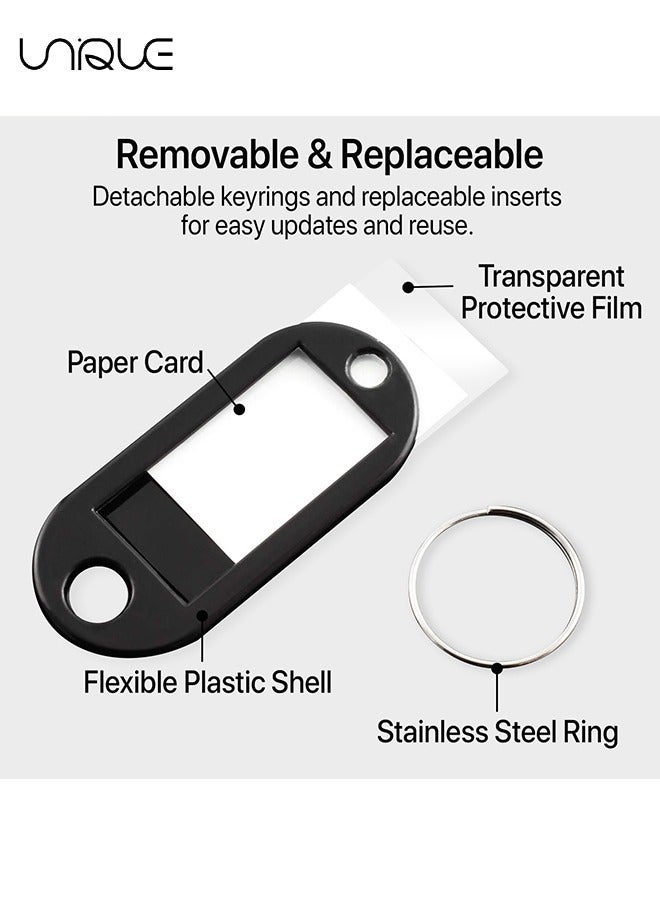 Unique 14 Pcs Wrist Coil Keychain with Tag - Stretchable Spiral Bracelet - Wrist Coil Key Chains - Plastic Coil Wrist Band Key Ring Chain for Gym Pool Outdoor Sport Sauna ID Badge (Assorted Color)  - Image 3