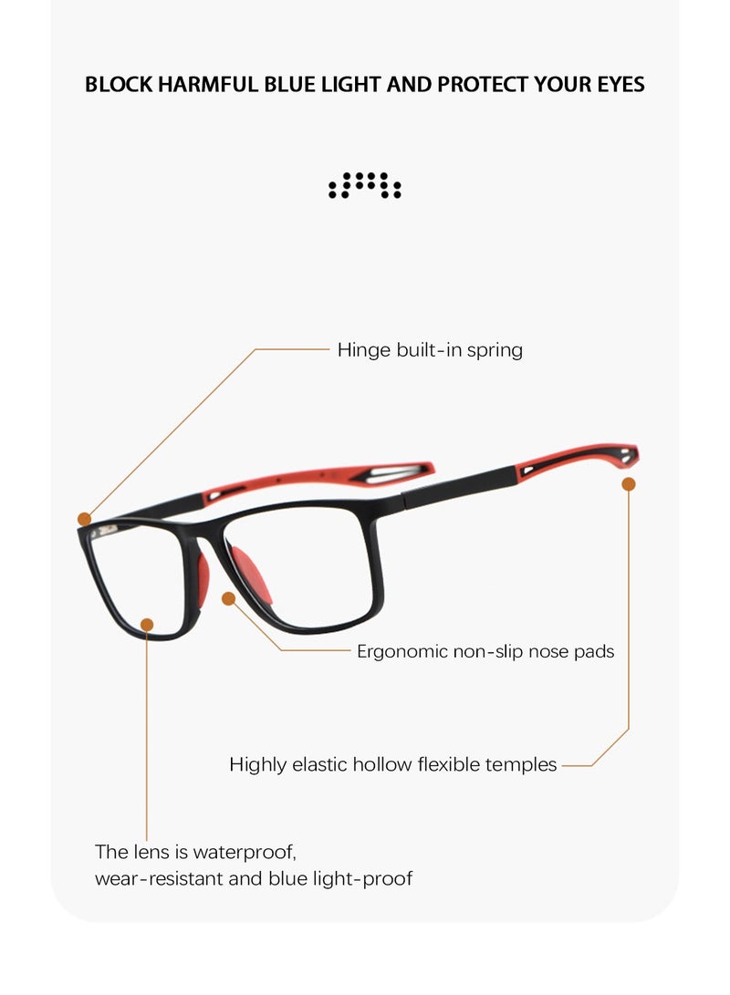 mosunx Premium TR90 Sports Glasses Reading Glasses - Anti-Blue Light, Non-Slip Grip, Ideal for all people  - Image 4