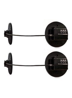 Y&D 2 Pack Fridge Door Digit Combination Lock Black  - Image 1