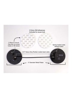 Y&D 2 Pack Fridge Door Digit Combination Lock Black  - Image 2
