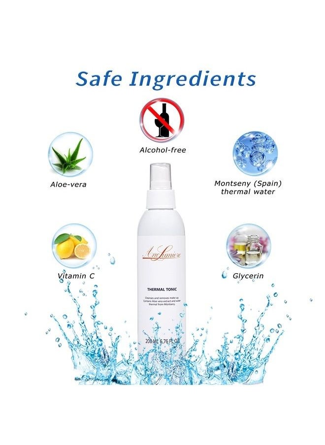 Ane Lumiere - Chemical Peel Prep Solution Toner for Face After Peel Moisturizer with Thermal Water from Spain Aloe Vera Vitamin C Glycerin Hydrating Toner for Face 6.76 fl oz 200 ml [Ane Lumiere] - Image 1