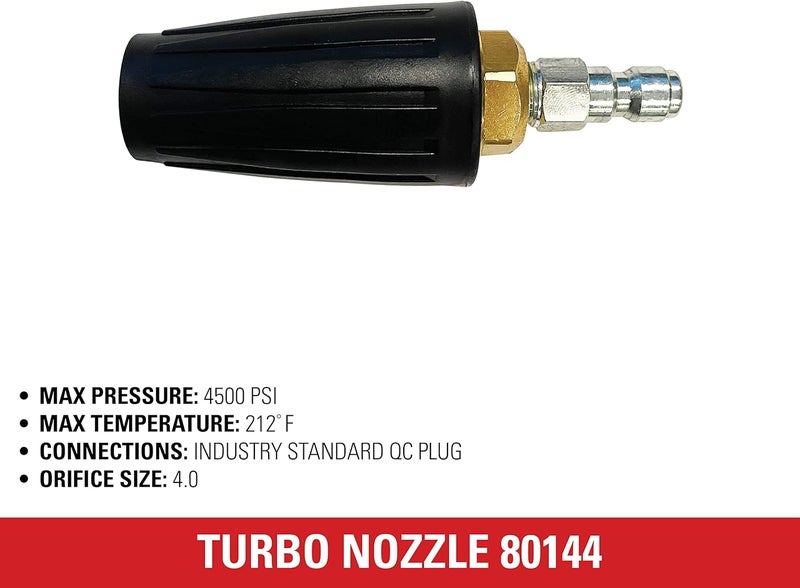 Simpson فوهة ضغط الماء التوربينية العالمية من سيمبسون 80144 بضغط 4500 PSI، 14 بوصة، توصيل سريع للاستخدام بالماء الساخن أو البارد - Image 4