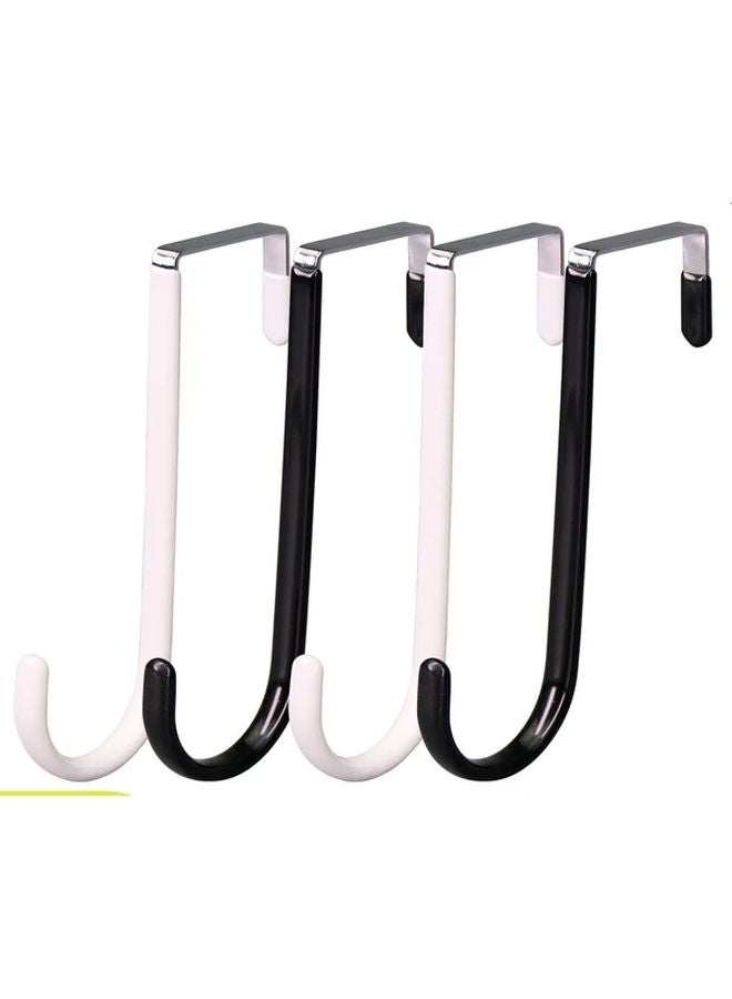 White Heavy Duty Over The Door Hook No Drill Space Saving Organizer - Image 4