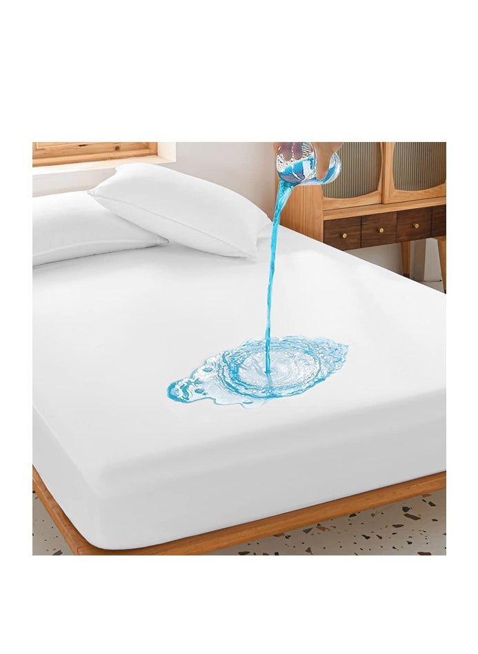 انديغو - Bliss Casa - واقي مرتبة ممتاز مقاوم للماء بنسبة 100% - غطاء وسادة قابل للتنفس، ولا يسبب الحساسية، واقي سرير فائق النعومة - Image 1