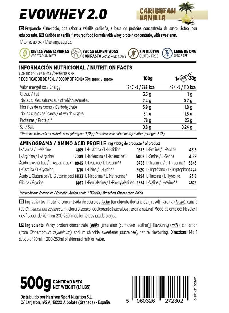 HSN Evowhey Protein 2.0 Caribbean Vanilla - Image 2
