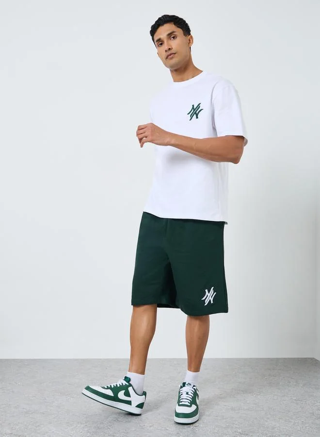 Styli Men Minimal Print Oversized T-Shirt and Shorts Co-Ords