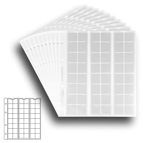 Prophila Collection 10 Numismatic Prophila Coin Sheets, 48 Pockets up to 17 mm Diameter - Image 1