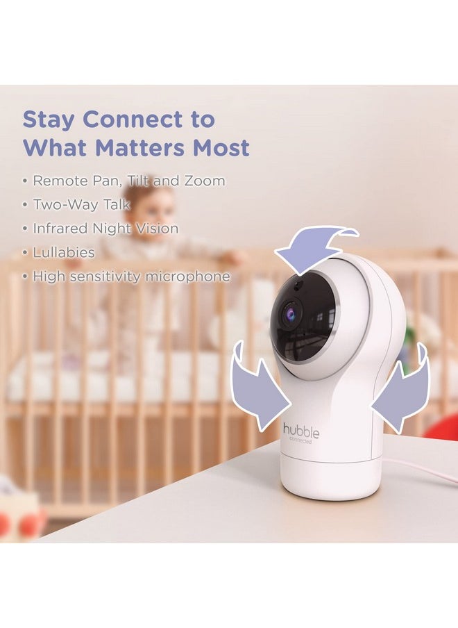 hubble connected Hubble View Pro Twin 5" Video Baby Monitor with Camera and Audio, NightVision Baby Monitor with 2 Cameras Split Screen & Pan Tilt Zoom; 2Way Talk, Lullabies & Room Temp Sensor, Baby Monitor no WiFi  - Image 4