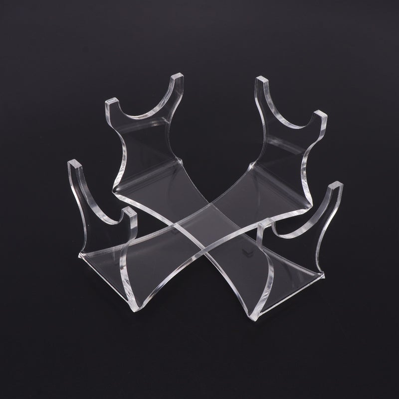 2pcs Storage Rack Display Stand Shelf Transparent Holder Organizer for Home Shop - Image 1