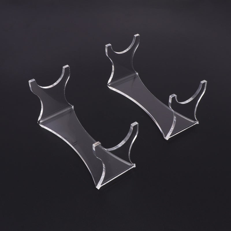 2pcs Storage Rack Display Stand Shelf Transparent Holder Organizer for Home Shop - Image 2