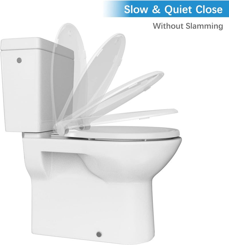 GAOMON Toilet Seat Round Toilet Seat with Toddler Seat Built in Potty Training Toilet Seat Round Fits Both Adult and Child with Slow Close and Magnets Round - Image 4