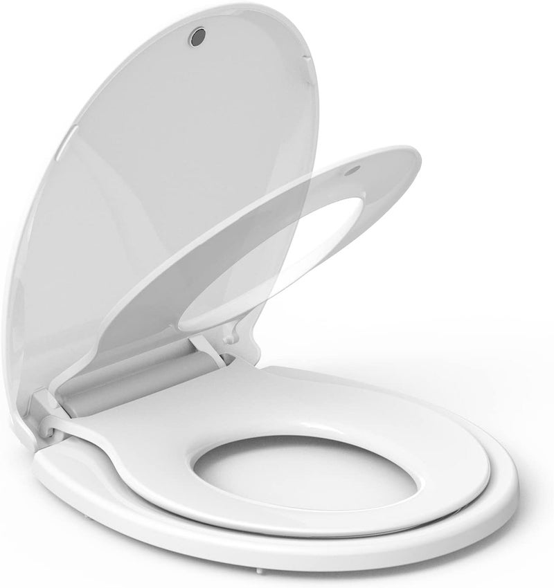 GAOMON Toilet Seat Round Toilet Seat with Toddler Seat Built in Potty Training Toilet Seat Round Fits Both Adult and Child with Slow Close and Magnets Round - Image 1