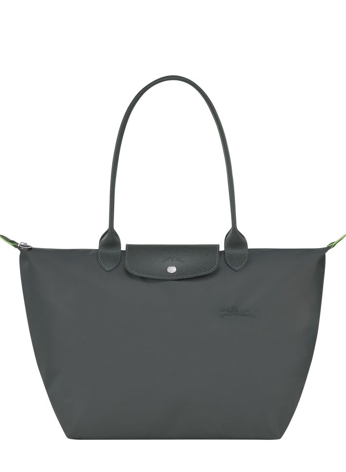 Longchamp Le Pliage Large Graphite Grey Shoulder Strap  Women's Eco-Friendly Fashionable and Versatile Large Cosmetic Bag, Handbag, Shoulder Bag - Image 1