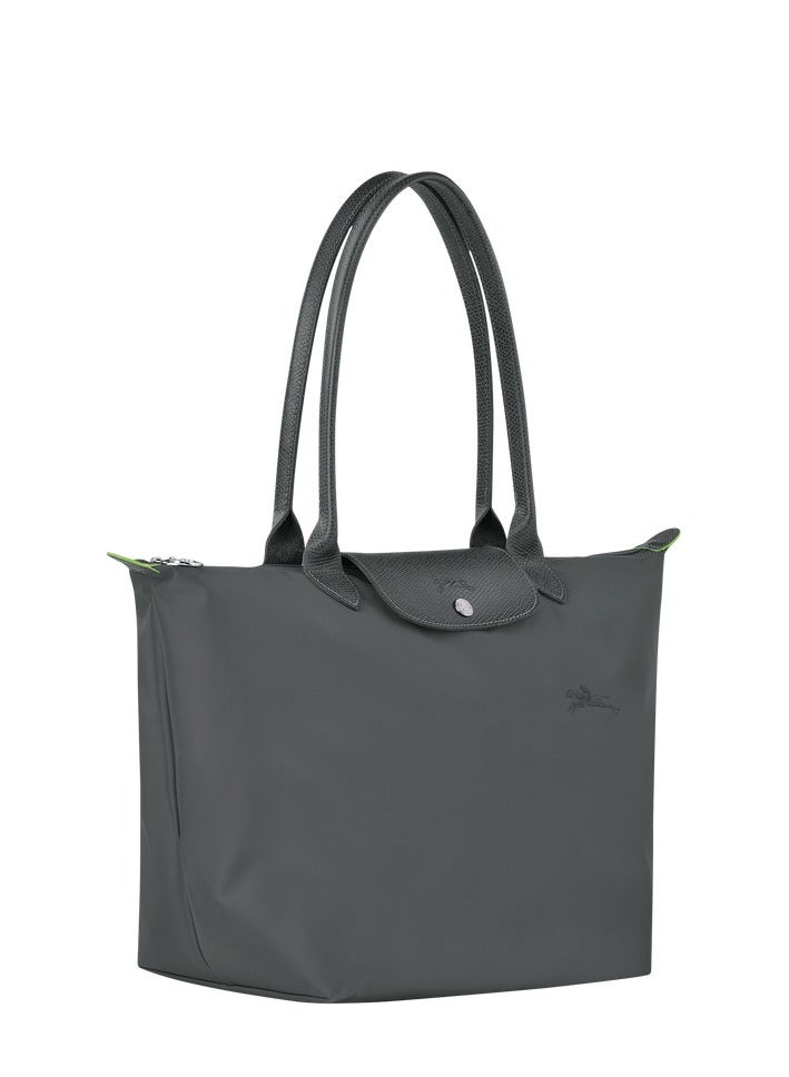 Longchamp Le Pliage Large Graphite Grey Shoulder Strap  Women's Eco-Friendly Fashionable and Versatile Large Cosmetic Bag, Handbag, Shoulder Bag - Image 3
