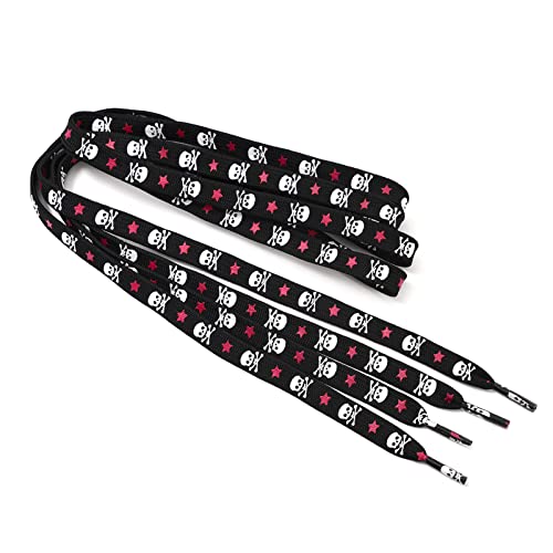 Xiazw 47" Cool Flat Women Men Shoelace Shoe Laces String,2 Pair Pack (Pink) - Image 1