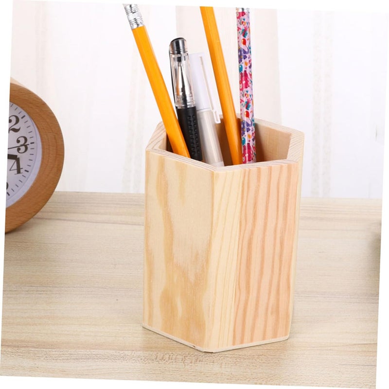 DIY أكواب الأقلام وحامل فرش المكياج مجموعة منظم المكتب من 4 ألوان الكاكي مقاس 10×9×9 سم - Image 4