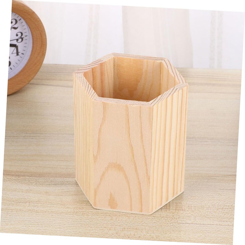 DIY أكواب الأقلام وحامل فرش المكياج مجموعة منظم المكتب من 4 ألوان الكاكي مقاس 10×9×9 سم - Image 5
