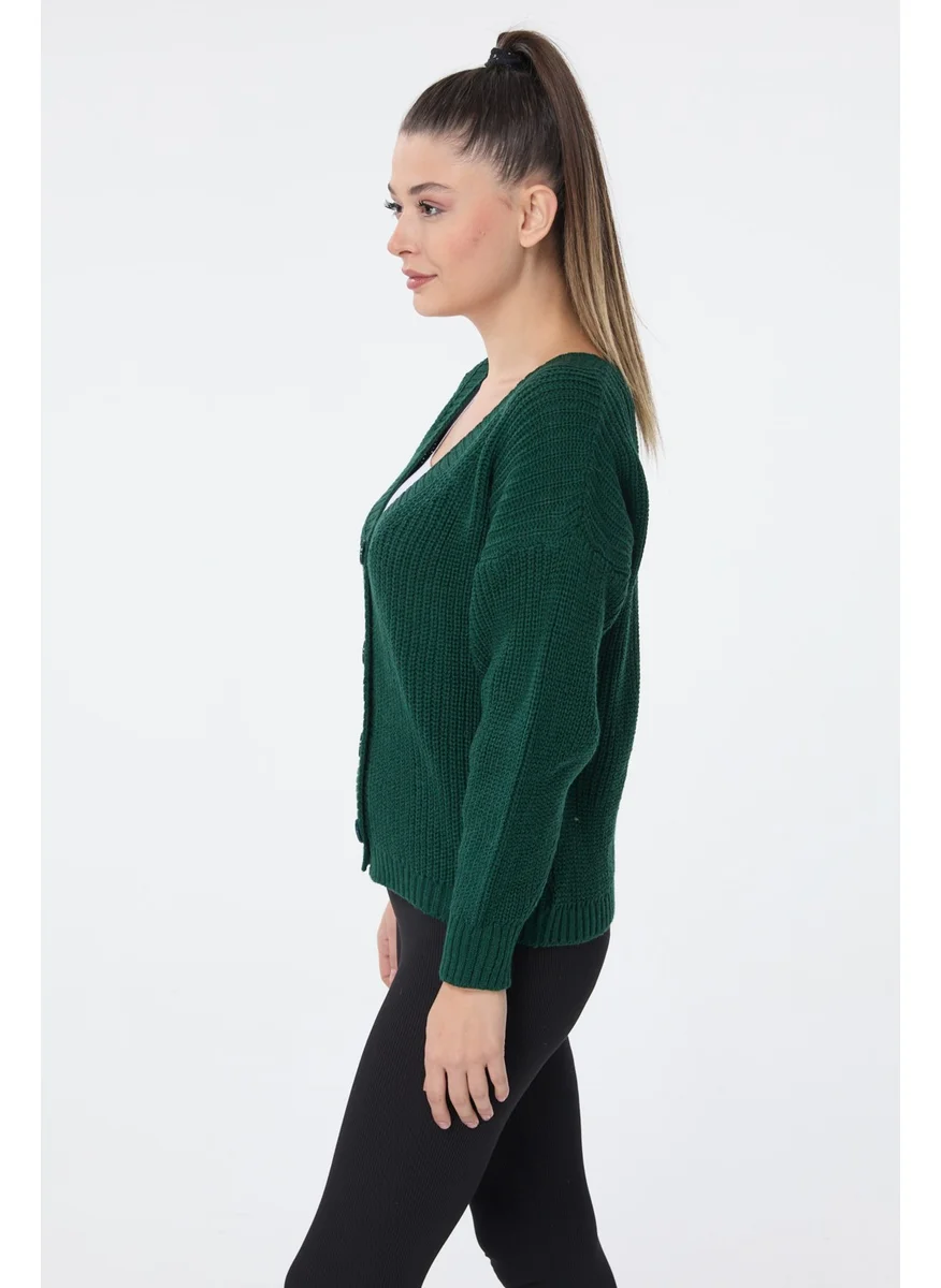 Tofisa 23705-ZUMRUT Knitwear Cardigan