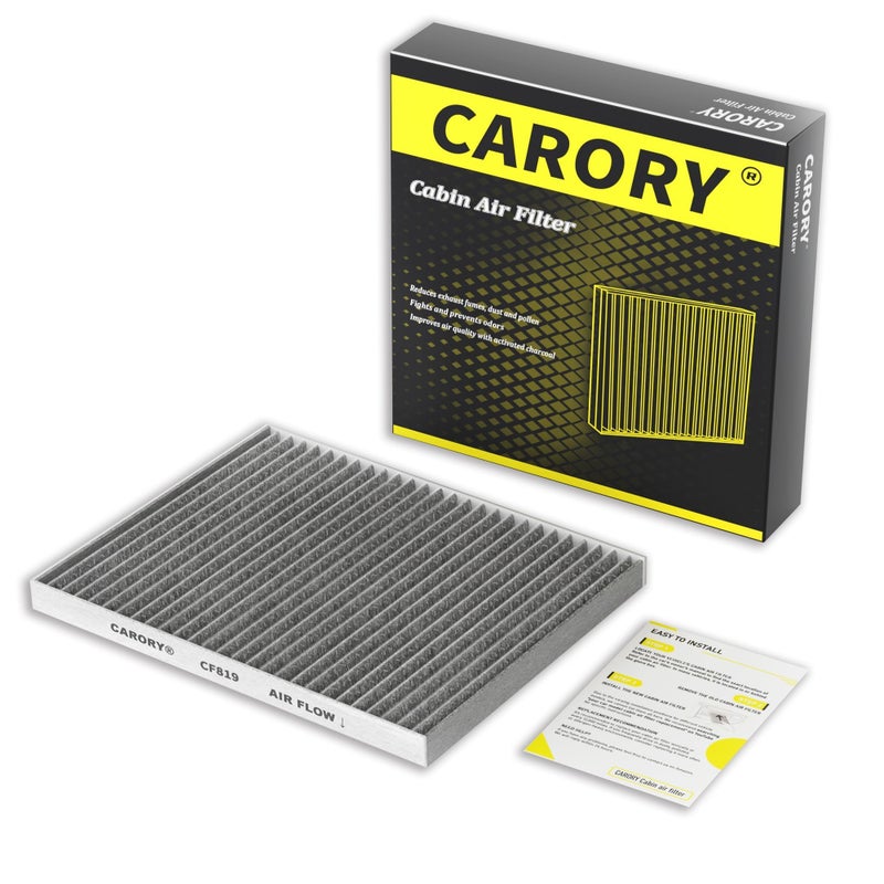 Carory Cabin Air Filter w/Activated Carbon for Chevy Equinox 2010-2017, Captiva Sport 2012-2015, GMC Terrain 2010-2017, Hyundai Santa Fe 2013-2018, Santa Fe Sport 2013-2018, Kia Sedona 2011-2021 - Image 1