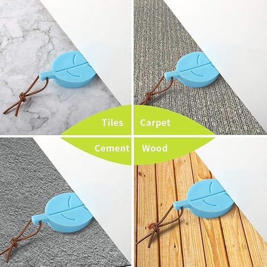 JSJPO Leaf Shape Door Stopper Leaf Style Secure Flexible Decorative Finger Protector Wedge Finger Protector Home Accents Dcor Door Protector Door Stopper 2 - Image 2