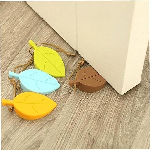 JSJPO Leaf Shape Door Stopper Leaf Style Secure Flexible Decorative Finger Protector Wedge Finger Protector Home Accents Dcor Door Protector Door Stopper 2 - Image 3