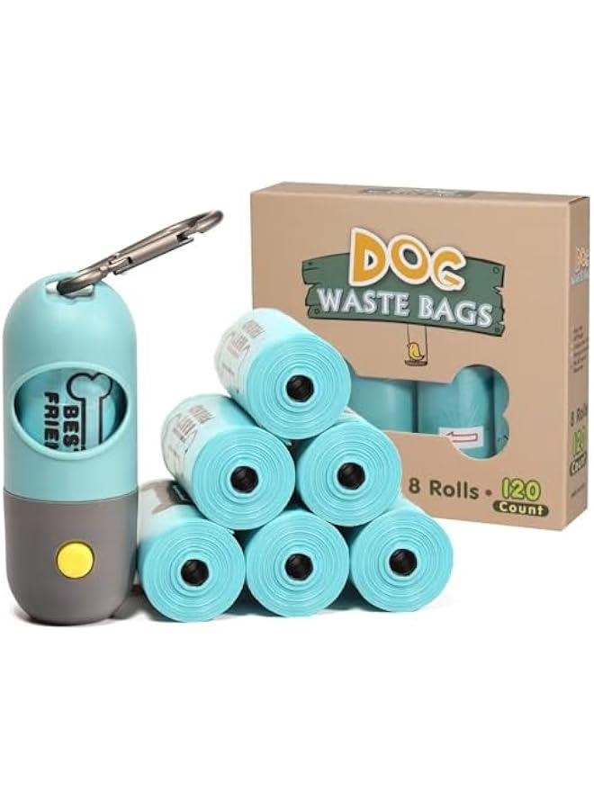 Arabest Leak-Proof Dog  Bags with Lavender Scent, 120 Count, Includes Flashlight Holder  - Image 1