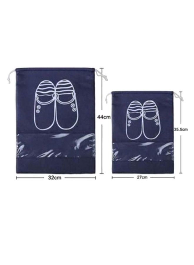 NIBEMINENT 2-Piece Waterproof Travel Shoe Bag Set Blue  - Image 2